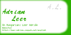 adrian leer business card